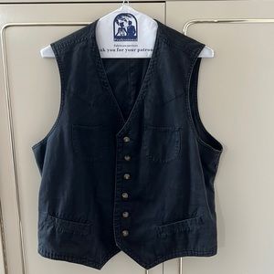 Black Denim/Cotton Vest